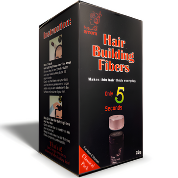 Amora Hair Building Fiber -  Instant Hair Thickness , Volume and Coverage 22g
